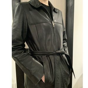 SOLD. Black leather jacket
